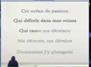 Exemple de fentre des paroles synchro ligne par ligne avec le logiciel Karafun.