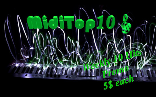 Weekly 10 Hits Promo. Midi Files And Audio Backing Tracks.